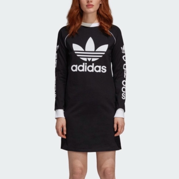 black adidas dress long sleeve